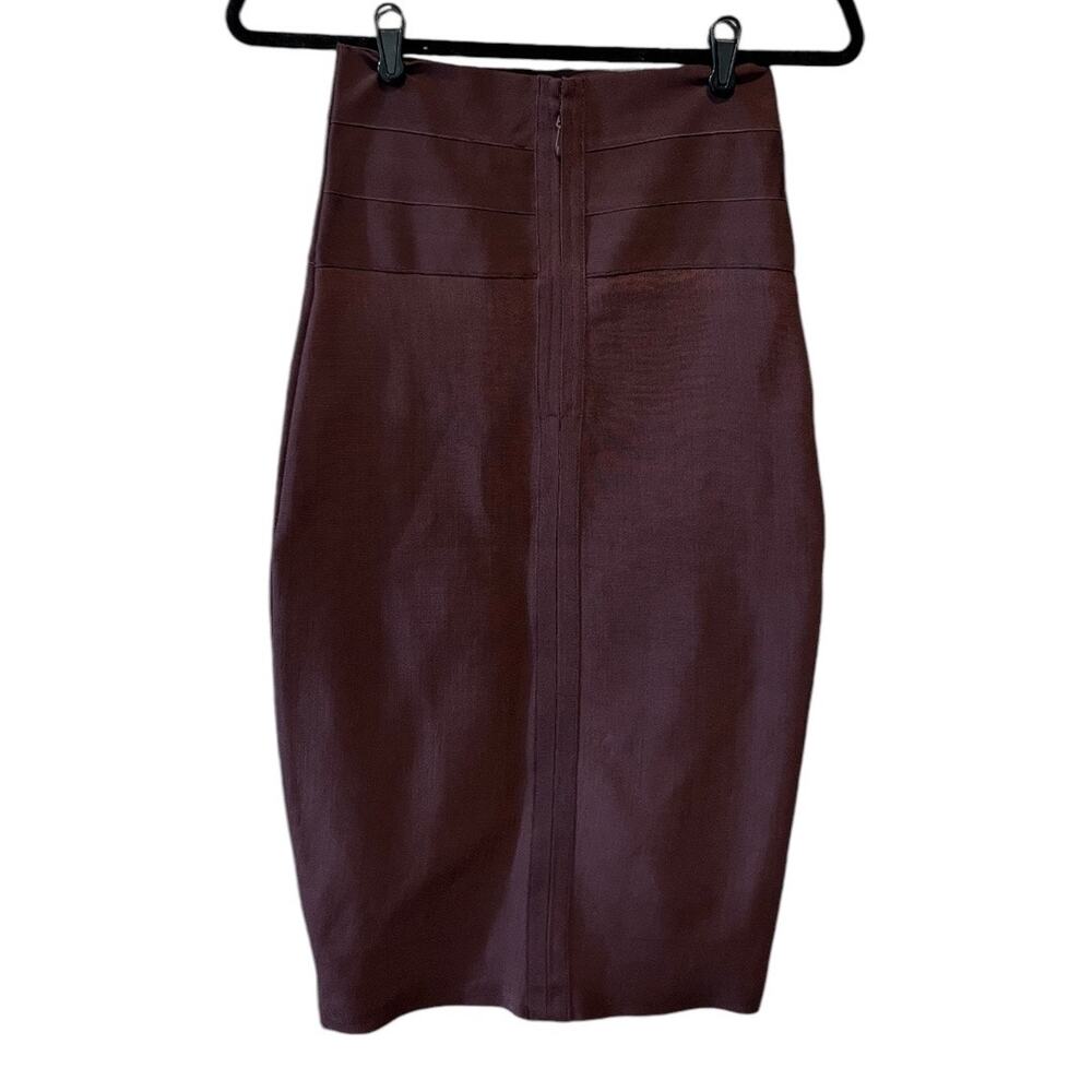 WOW Couture NWT Bodycon Knee Length Skirt size S Rose Brown